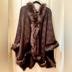 Dressy faux fur coat/cloak